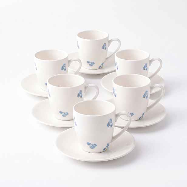 Set 6ks porcelánový šálek Klasik Pomněnka, 100 ml