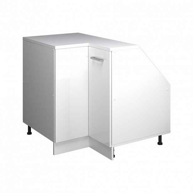Vicco ŠIKMÁ SKŘÍŇ ROHOVÁ SKŘÍŇKA Rion Bílá vysoký lesk 75.6 x 81.6 cm s 1 dveřmi, korpus skříně hloubka 60 cm