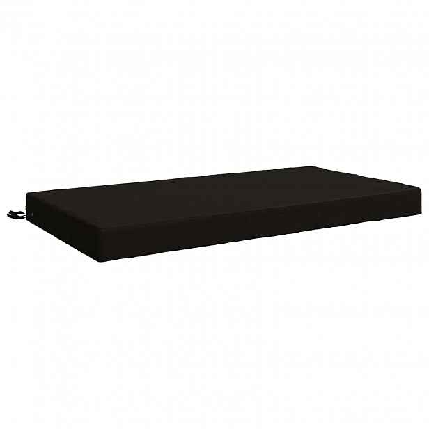 vidaXL Polštář na sedák SOEST 100% polyester Černá 120 x 60 x 10 cm