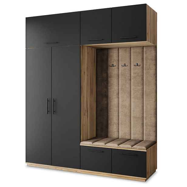 MASSENO MODERNÍ PŘEDSÍŇOVÁ SESTAVA REMA, 200/240/60 cm, dub Wotan