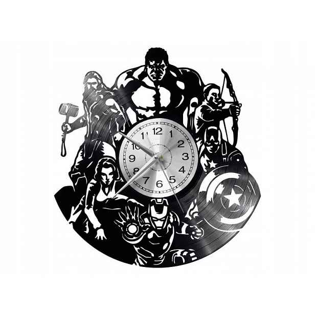 Avengers Dárek Originální dekorace do domu Hodiny z vinylové desky