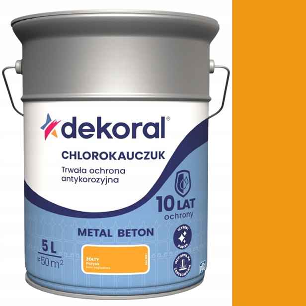 Dekoral Chlorokaučuk Strong 5 L Žlutý Lesk