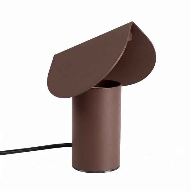 Hnědá hliníková LED stolní lampa (výška 15 cm) BISCUIT – Thoro
