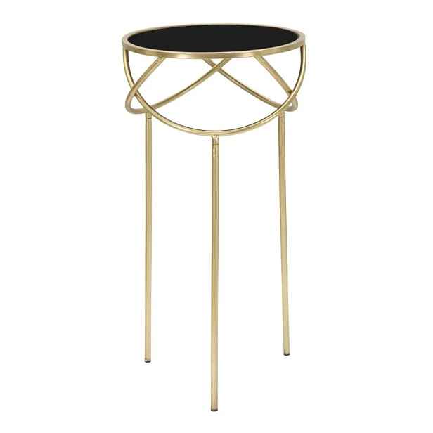 Mauro Ferretti Odkládací stolek Ring 40 cm černo-zlatý