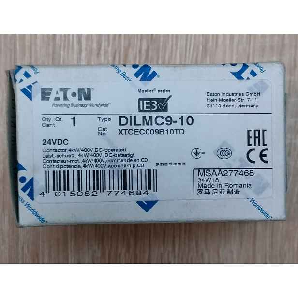 Stykač Eaton DILMC9-10 24VDC 9A 4 kW 1NO 3P