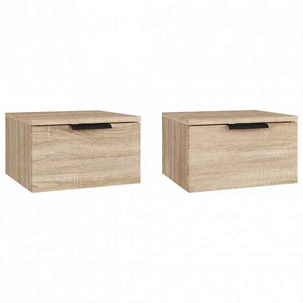 vidaXL Nástěnné noční stolky 2 ks dub sonoma 34 x 30 x 20 cm
