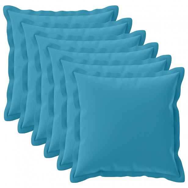 vidaXL Povlak na polštář 6 ks HOUTEN Světle modrá 55 x 55 cm Polyester