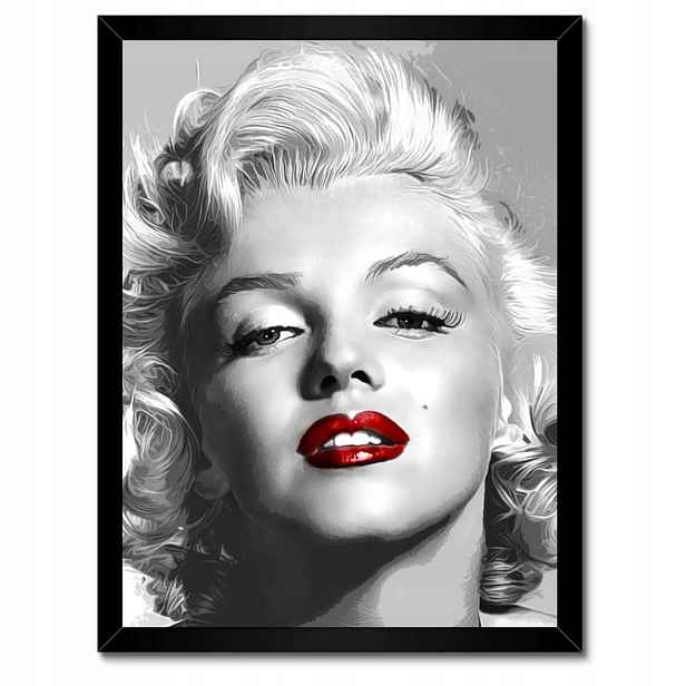 Plakáty v rámu 30x40 Monroe Červené rty