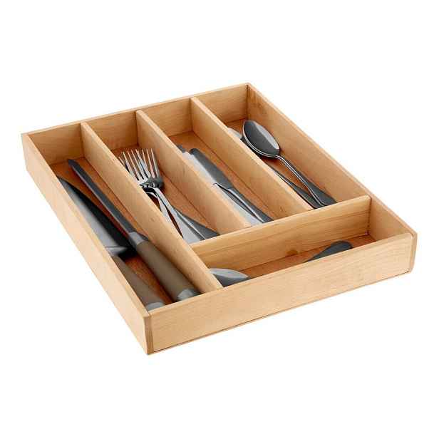 Dřevěný příborník do zásuvky v přírodní barvě 30 x 38 cm – Premier Housewares