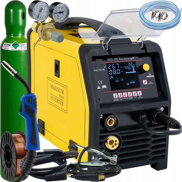 Svařovací stroj Magnum Mig 209 Alu Synergia Mig/mag Mma Tig Flux 200A 230V SET4