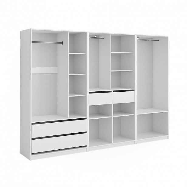 Vicco ŠATNÍ SKŘÍŇ Elmo Bílá 280 x 200 cm Sada 3 kusů