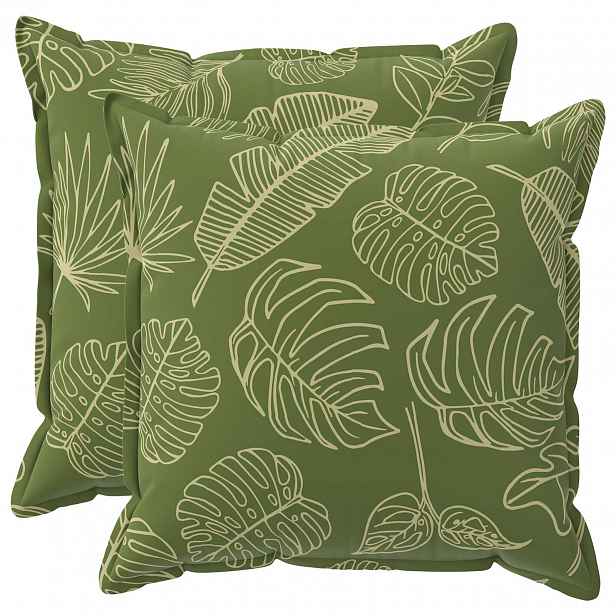 vidaXL Povlak na polštář 2 ks HOUTEN Listový design 55 x 55 cm