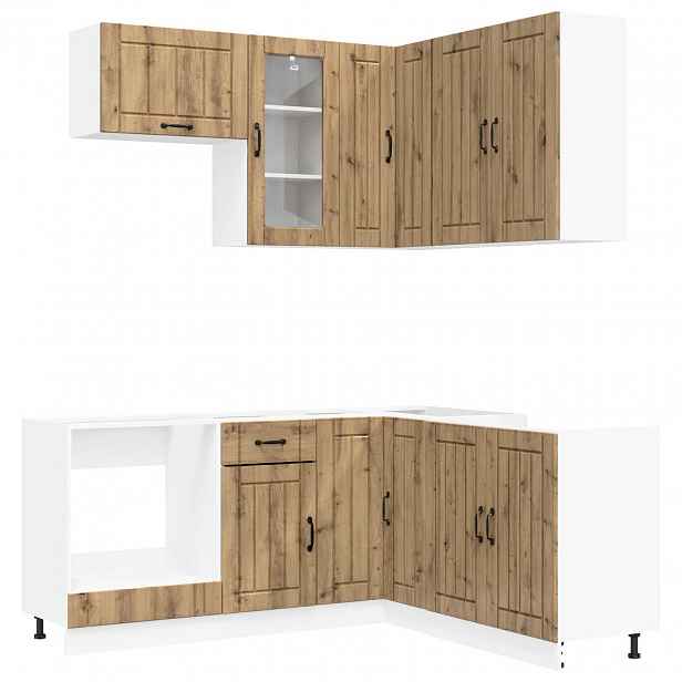 vidaXL Kuchyňská jednotka LUCCA 8 ks Dub artisan Kompozitní dřevo