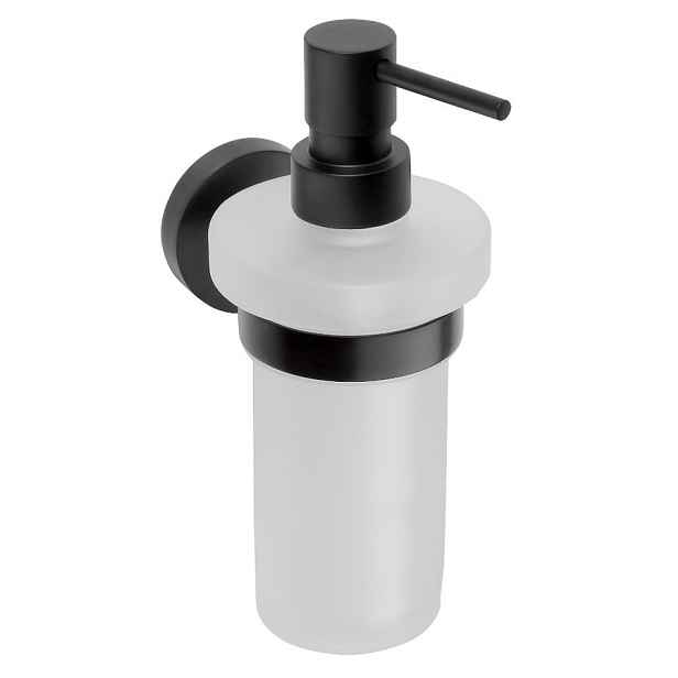 Sapho BLACK dávkovač mýdla 230ml; mléčné sklo; černá mat XB100 (104109010)