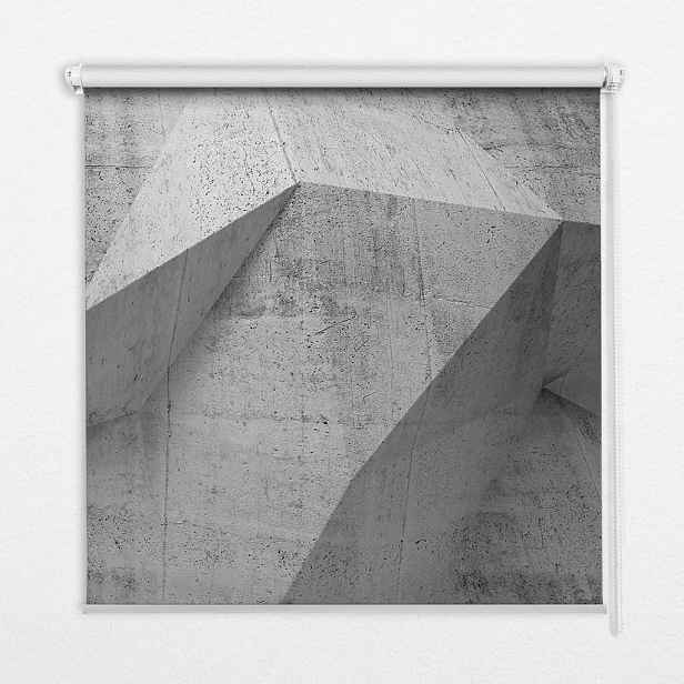 TULUP VNITŘNÍ roleta - okenní roleta - roleta - 130x140 cm - 3D kamenná zeď