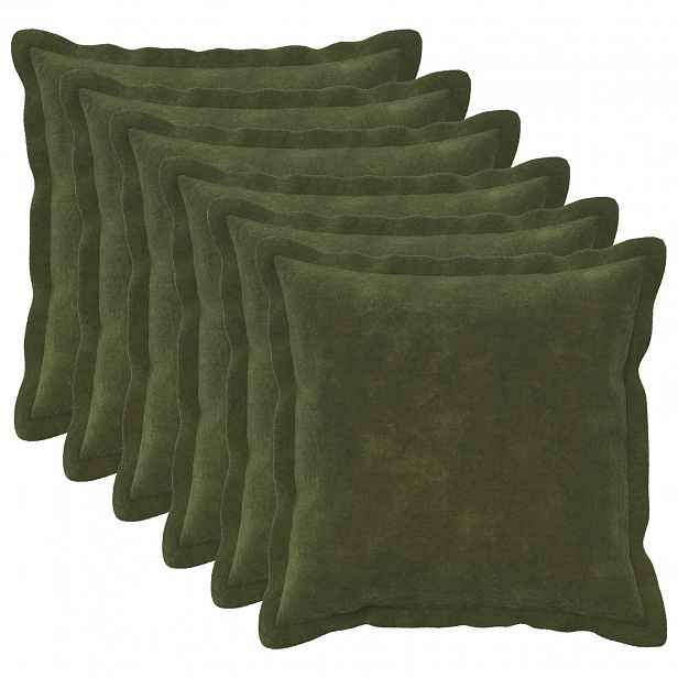 vidaXL Povlak na polštář 6 pcs HOUTEN Zelená 45 x 45 cm