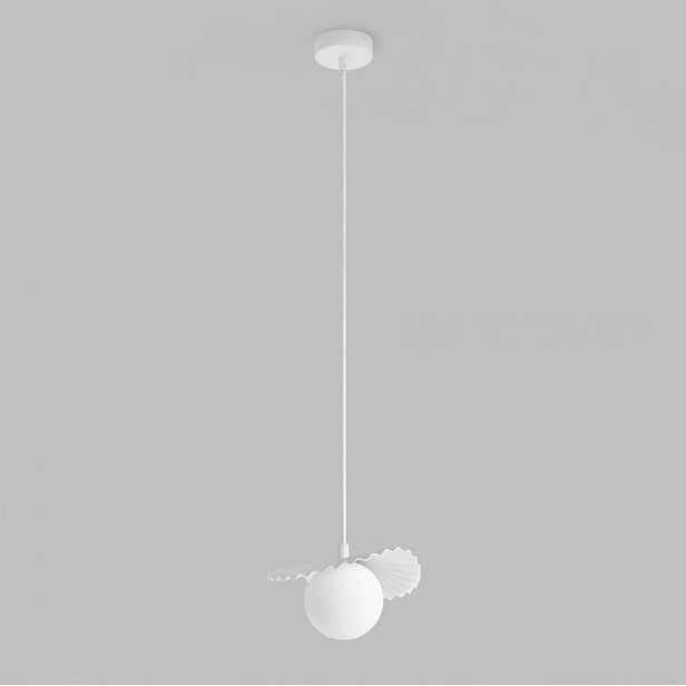 Závěsná lampa Flora 1 bílá s opálovým stínítkem G9 Led