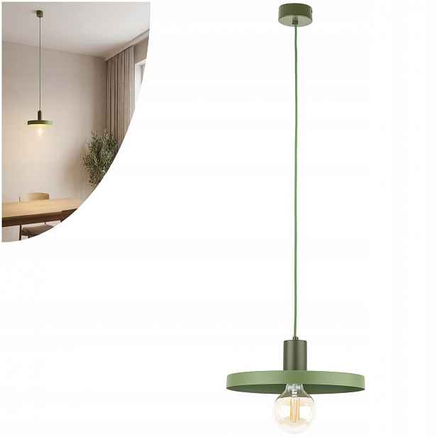Závěsná stropní lampa Zelená E27 Moderní kov Sila Tk Lighting