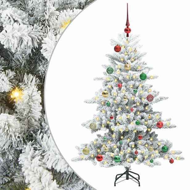 vidaXL Umělý Skládací Vánoční Strom s stojanem Bílá 150 cm PVC a ocel