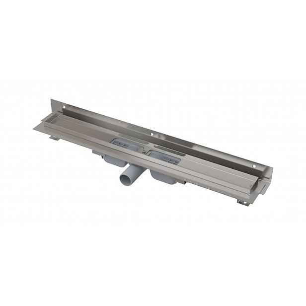 Alca - Sprchový žlab Flexible Low 65 cm, s nastavitelným límcem ke stěně, nerez APZ104-650