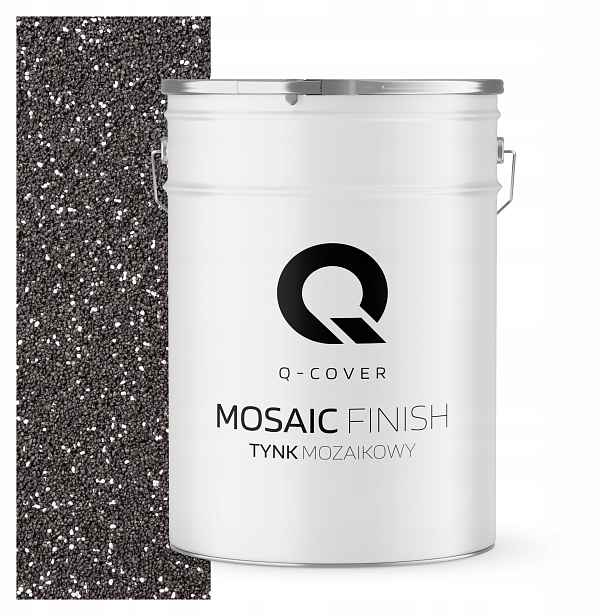 Dekorativní Mozaiková Omítka Mozaika Trvanlivá 25 Kg Černá Skvrnitá Bílá M43
