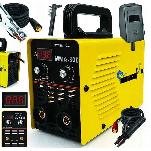 Invertorová svářečka Mma 300A LCD Igbt Ondragon Hot Start, Anti-Stick
