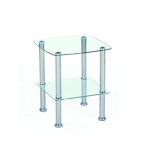 Konferenční stolek CANARIA, kov/sklo