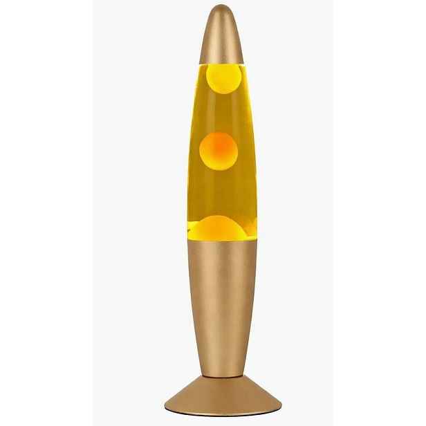 Lampička Lawa Lampa Lava 34 cm Zlatá Žlutá Gold Led magmatická s Co voskem