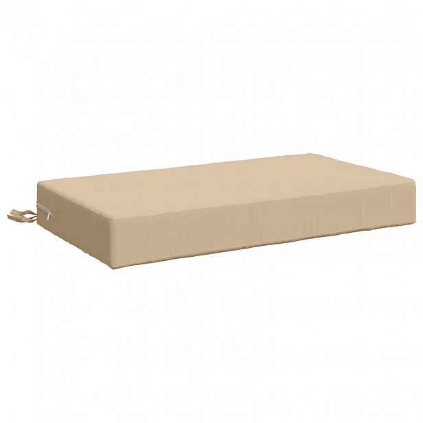 vidaXL Polštář na sedák SOEST 100% polyester Krémová 70 x 40 x 10 cm