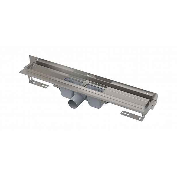Alca - Sprchový žlab Flexible 55 cm, s nastavitelným límcem ke stěně, nerez APZ4-550