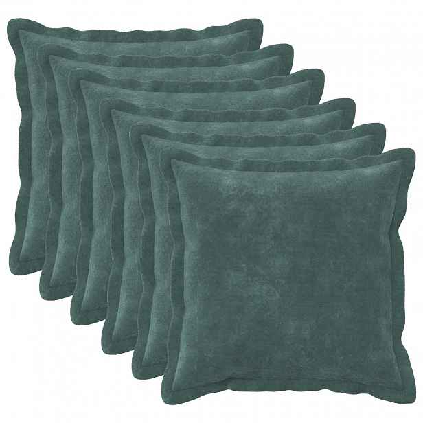 vidaXL Povlak na polštář 6 pcs HOUTEN Mořsky modrá 45 x 45 cm