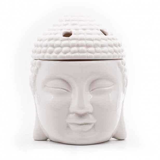 ARÓMALAMPA Bílá porcelán Buddha
