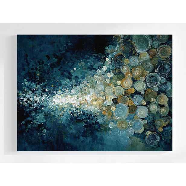 Obraz Na Plátně Canvas Abstrakce Geometrie Kolečka Granátová Hnědá 80x60