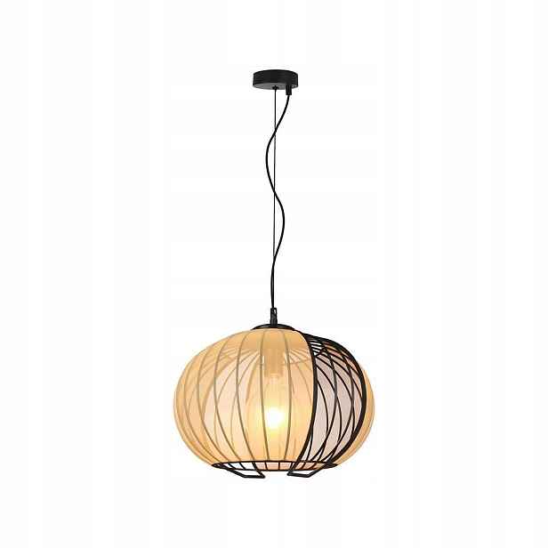 V-tac Závěsná lampa E27 400x350 mm černá matná, béžová VT-89011