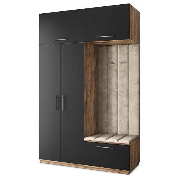 MASSENO MODERNÍ PŘEDSÍŇOVÁ SKŘÍŇ REMA, 150/240/60 cm, dekor dub