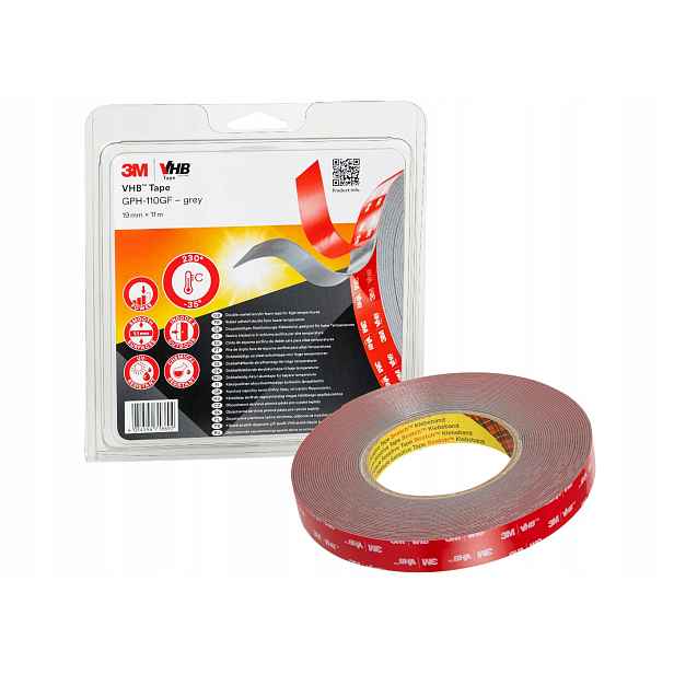 3M Vhb šedá oboustranně silně lepicí páska GPH-110GF, 19 mm, délka 11 m