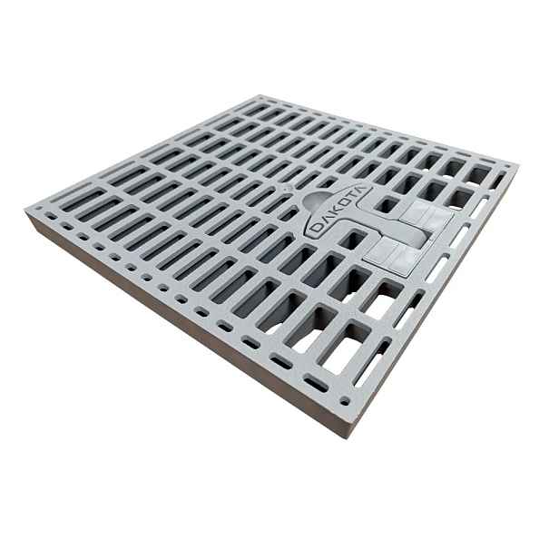 Dakota Kanálová mříž s madlem pojezdná PP pro kanálovou šachtu nebo kanálový rám 300X300  (rozměr mříže 282 x 282 mm)