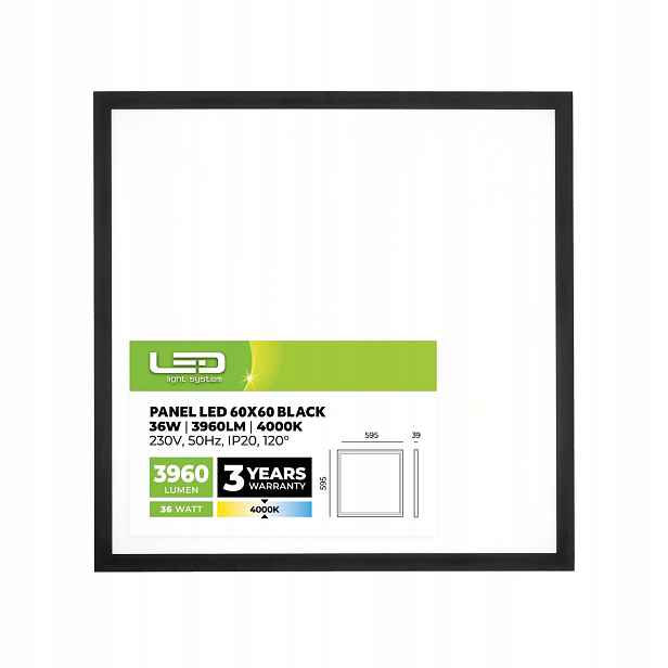 Led panel na omítku 36W Svítidlo 60x60 Stropní Svítidlo Stropní