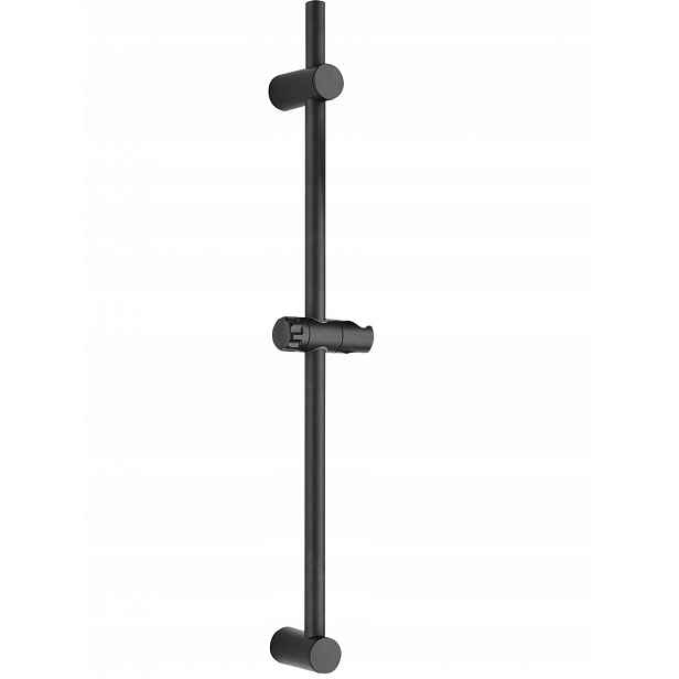 Sprchová tyč Cento, nástěnná, černá, 700 mm, ocel/plast