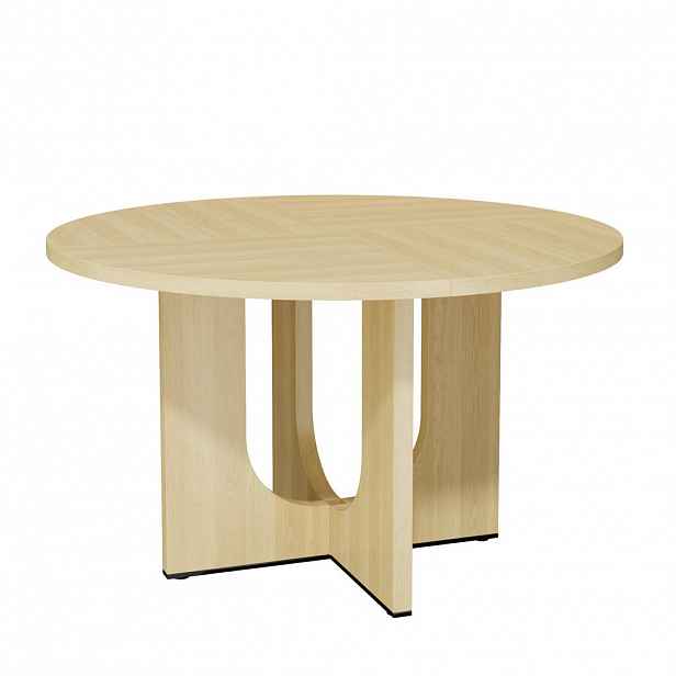 Urban Meuble JÍDELNÍ STŮL Kulatý dubový Ø 120 cm pro 4–6 osob, 26,30 kg