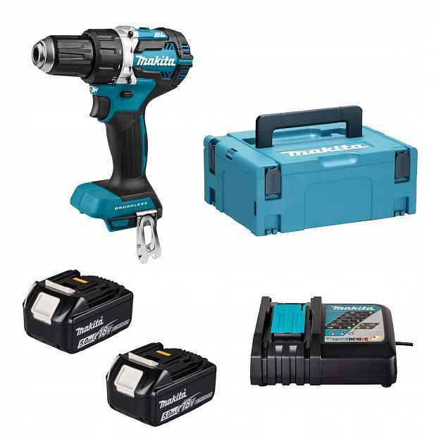 Aku Šroubovák Makita DDF484RTJ Lxt 18V 2x5Ah Bl 54Nm 2 rychlosti kufr