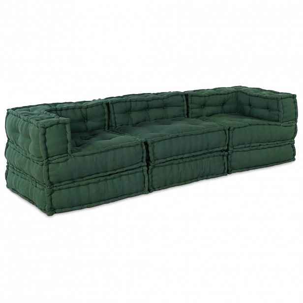 vidaXL Modulová pohovka Textil Zelená 210 x 70 x 56 cm