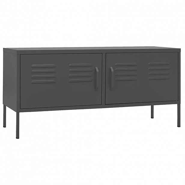 vidaXL TV skříňka antracitová 105 x 35 x 50 cm ocel