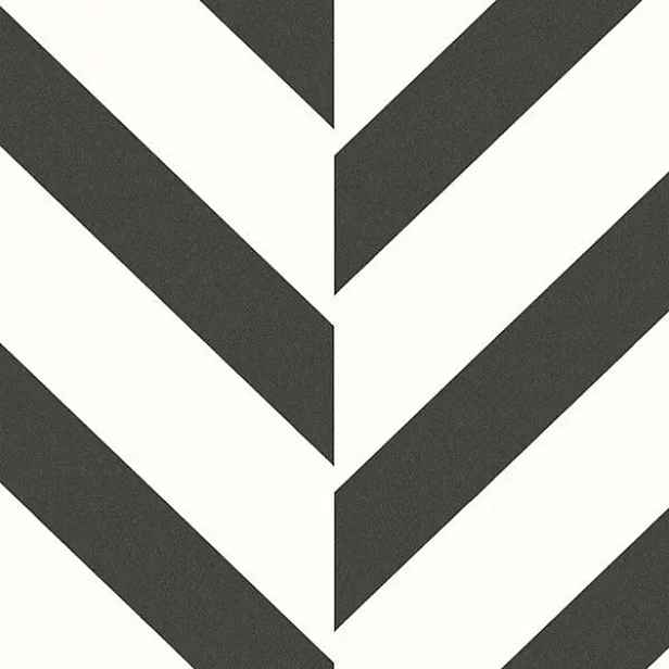 Černobílá tapeta s vzorem jedle vinylová na flizelině 10,05 m x 106,00 cm