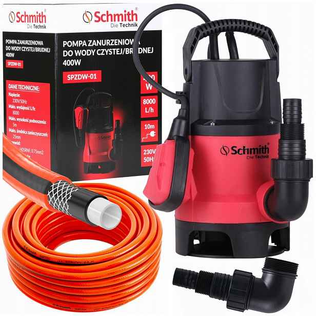 Čerpadlo na špinavou vodu 400 W s hadicí 10 m