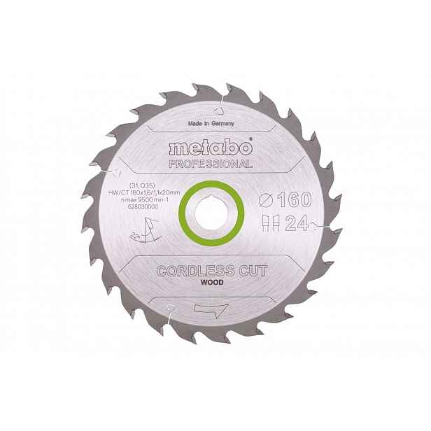 Metabo - Pilový kotouč na dřevo, 160x20 mm, 24 zubů 628030000