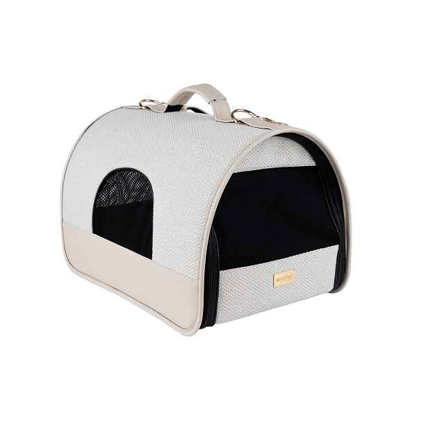 Přenosná cestovní taška pro psy do auta MILLY krémová velikost M, L Rozměr: M - 42x26x26 cm