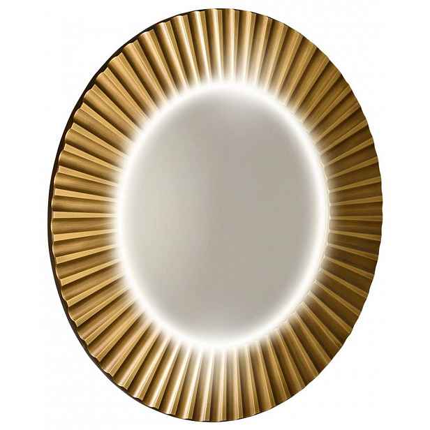 Sapho Pride - Zrcadlo Strip s LED osvětlením, průměr 90 cm, bronz PD954