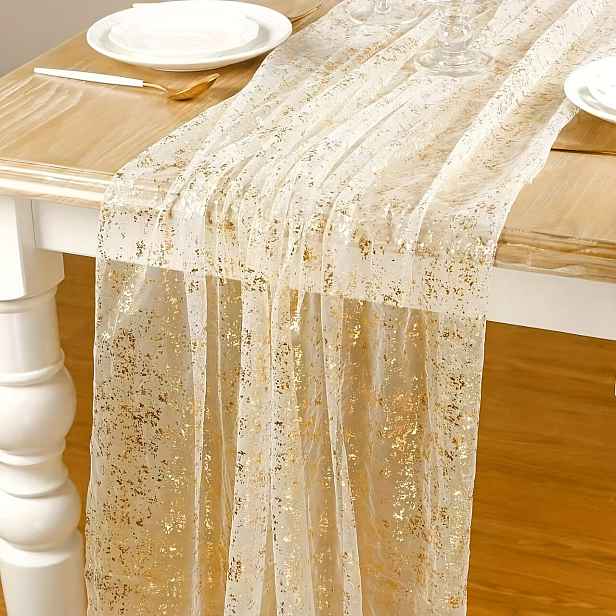 TEMU Barevný a stříbrný fóliový běhoun na stůl 70*300 cm - Elegantní čtvercový Vánoce, Nový rok, Valentýna, svatbu, narozeniny, Den díkůvzdání,