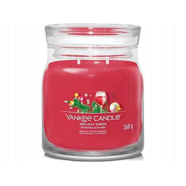 Yankee Candle vonná svíčka Signature ve skle střední Holiday Cheer 368g